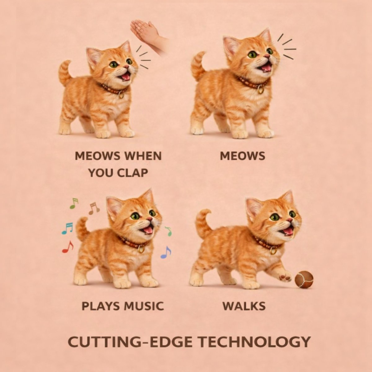 Toy with Interactive Cuddly Cat Realistic Movements for Children