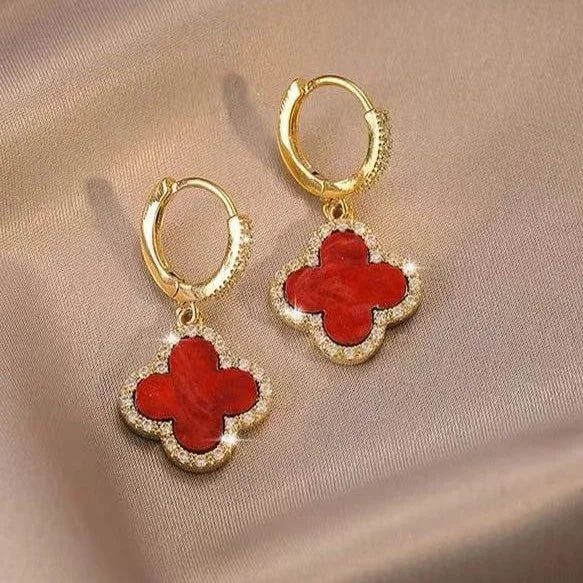 Lucky Clover Leaf Earrings for Elegant and Timeless