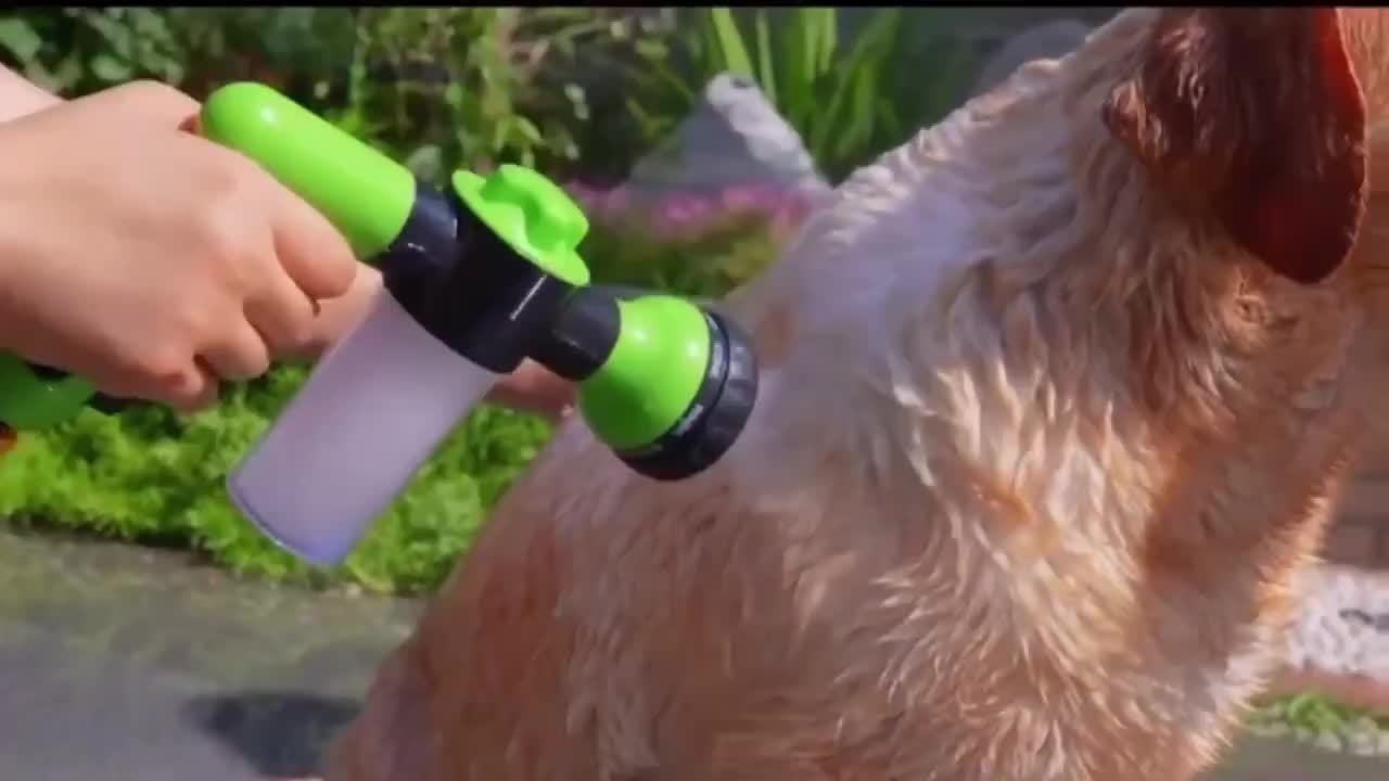 Attachment with Dog Shower and Hose 8 in 1 for Washing, Spraying, Cleaning