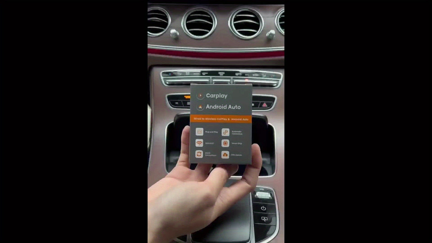 2-in-1 Wireless Carplay & Android Auto Adapter for Plug & Play Quick Connection
