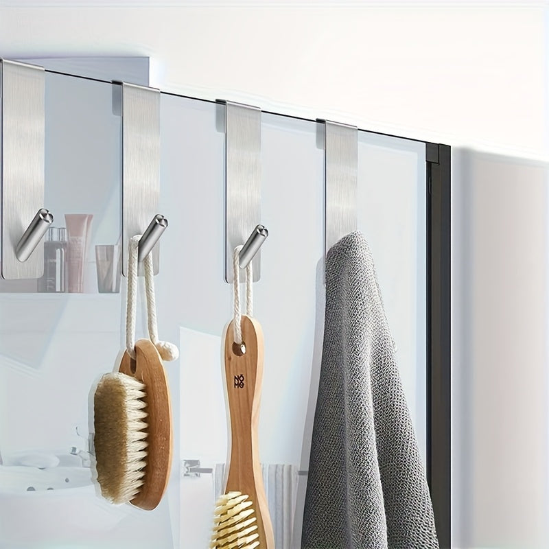 Hooks with Modern Steel Glass Door Set for Stylish, Silent and Practical