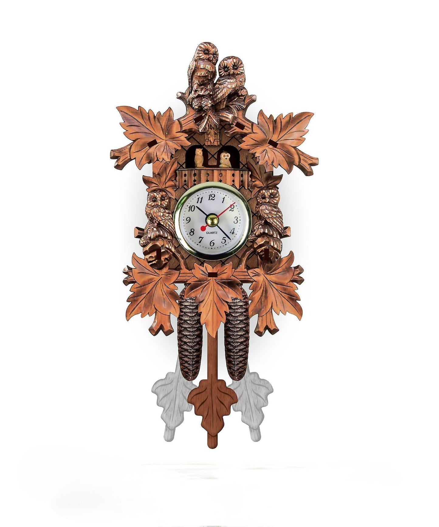 Clock with Forest Charm Cuckoo Owls for Traditional and Decorative