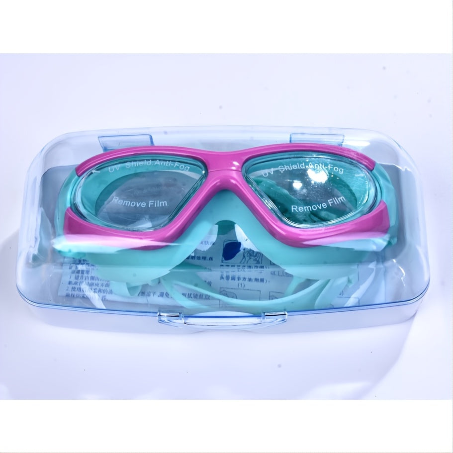 Kids Swim Goggles with Large Frame for Comfortable & Anti-Fog for Swimming Fun