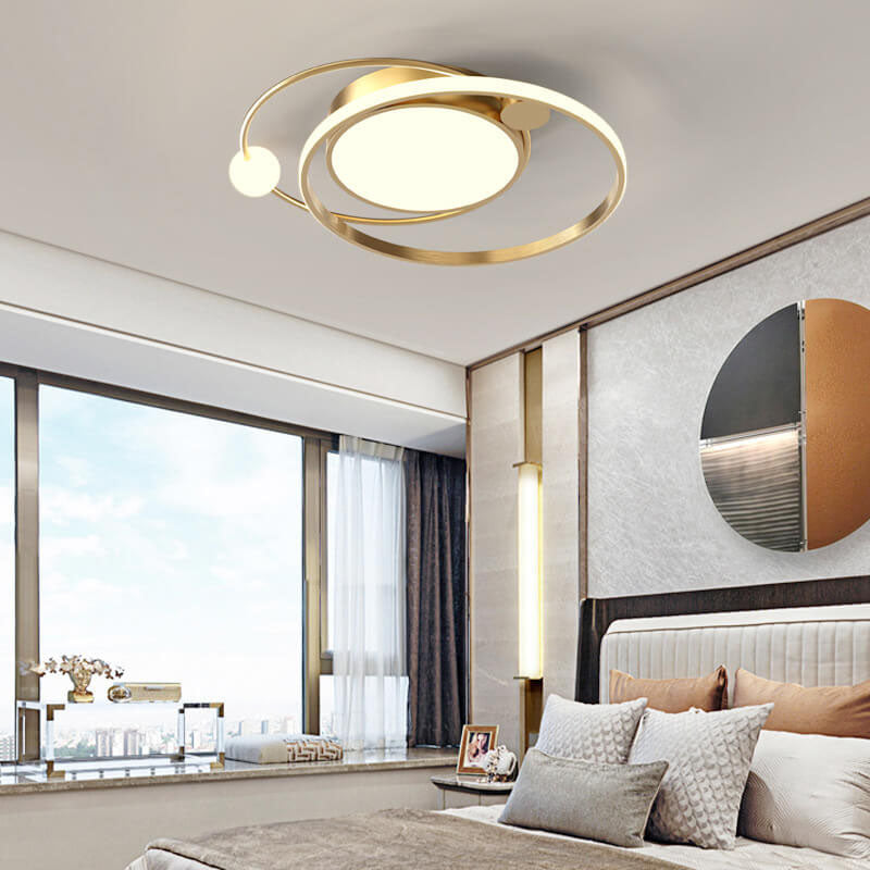 Light with Modern LED Ceiling Circular Design for Living Room and Bedroom