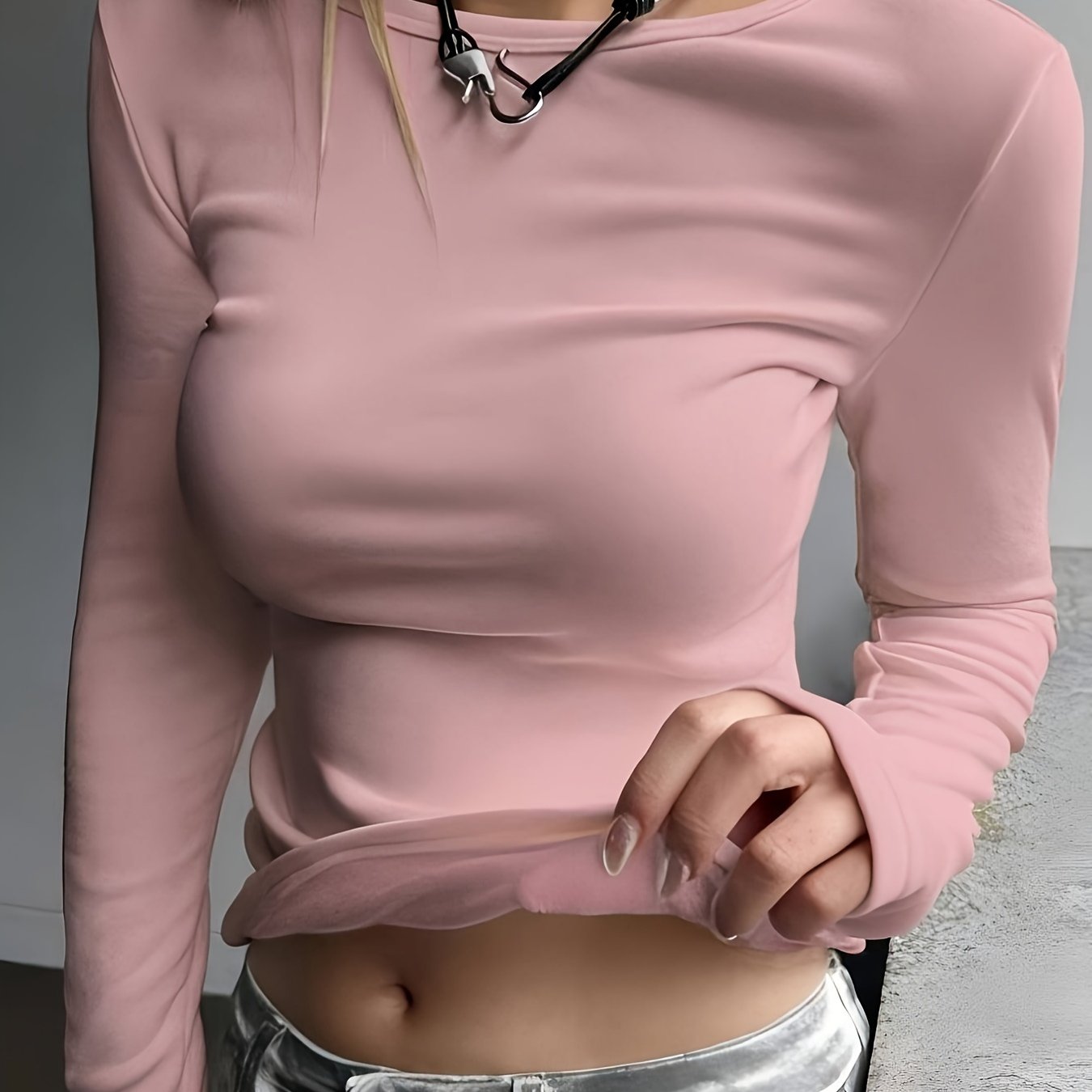 Ladies Thermal Long Sleeve Top for Autumn and Winter for Comfortable and Warm Basic Item