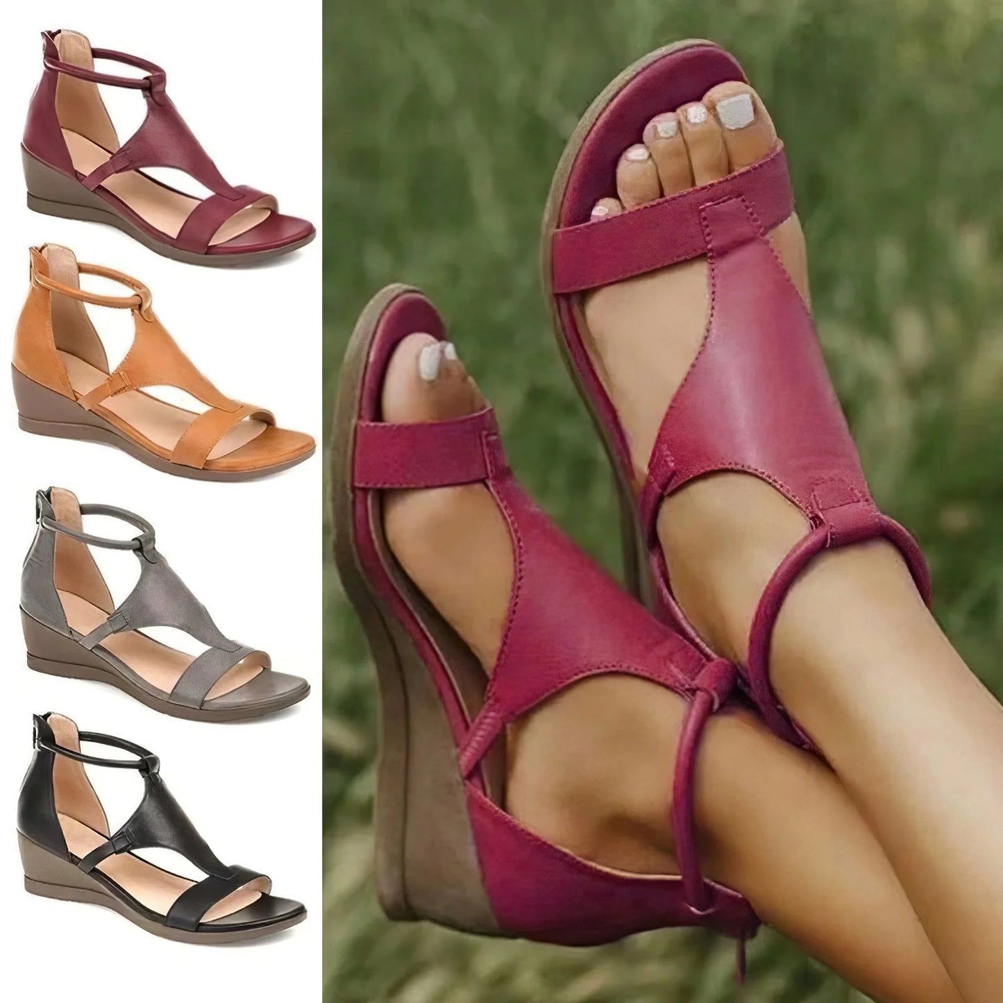 Sandals Women Comfortable Sole Sandals with Adjustable Strap