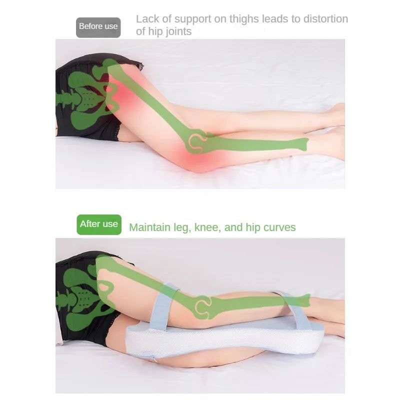 Pillow with Ergonomic Leg Design for Sleeping with Memory Foam and Optimal Support