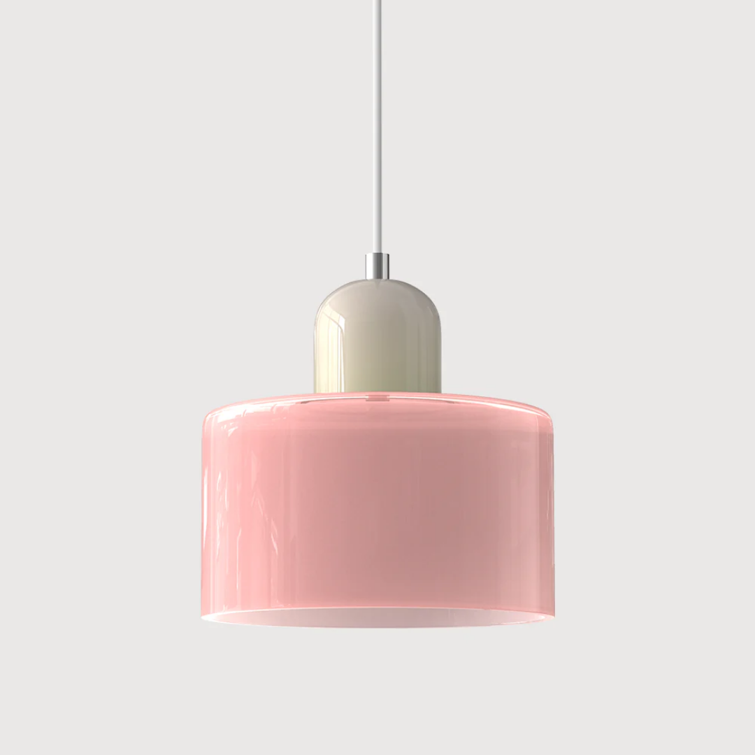 Glass with Retro Pendant Lamp with Shade and Adjustable Cord for a Warm Atmosphere