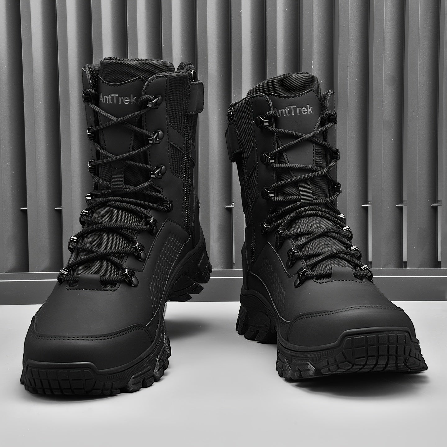 Boots with Men's Outdoor Work High Shaft for Slip-Resistant and Durable