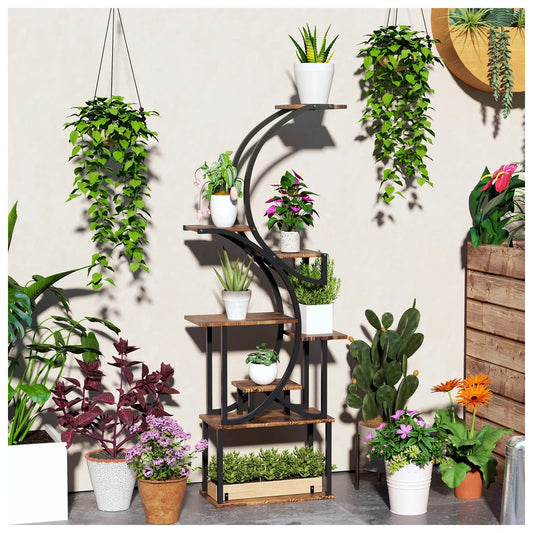 8-Tier S-Shaped Plant Stand – view 1