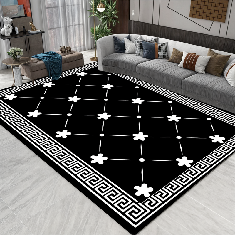 Door Mat with 3D Optical Illusion Geometric Checkerboard Pattern for Hall