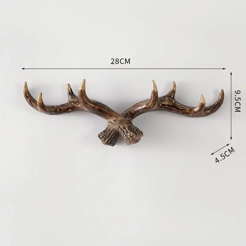Hook with Decorative Wall Antler Shape and Natural Look for Entrance and Interior