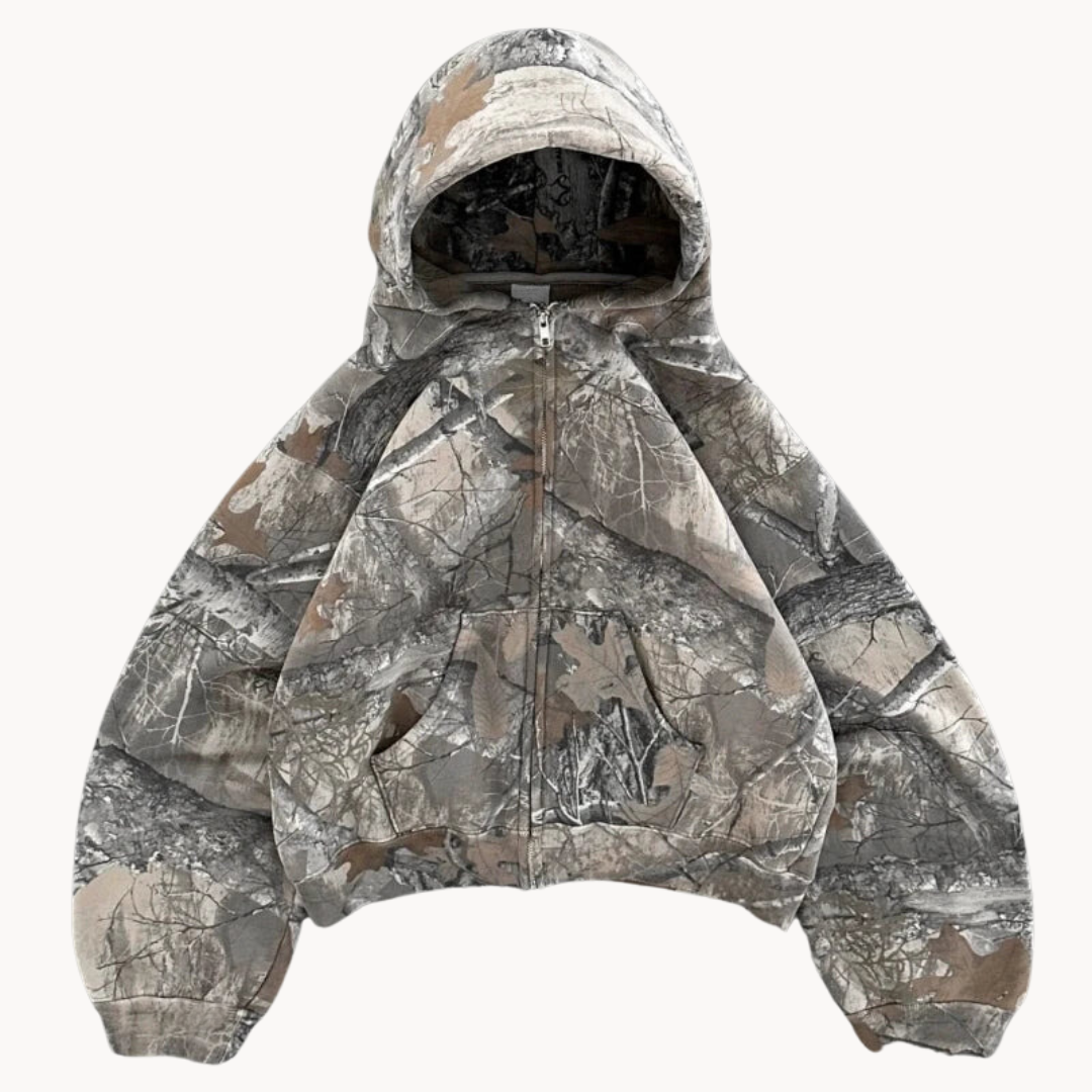 Urban Camo Oversized Unisex Hoodie with Relaxed Streetwear Look