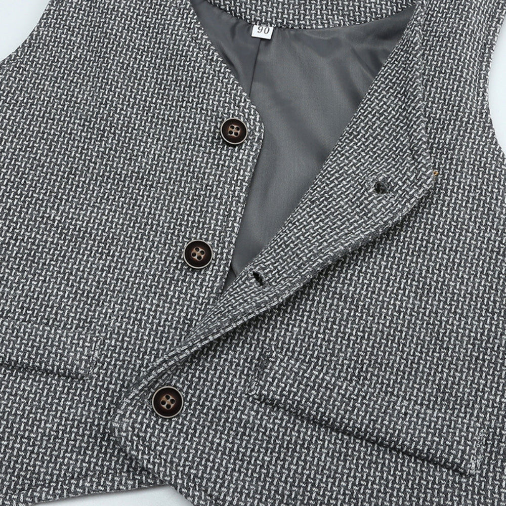 Set with Boys' Outfit Design for Babies and Toddlers with Waistcoat and Bow Tie