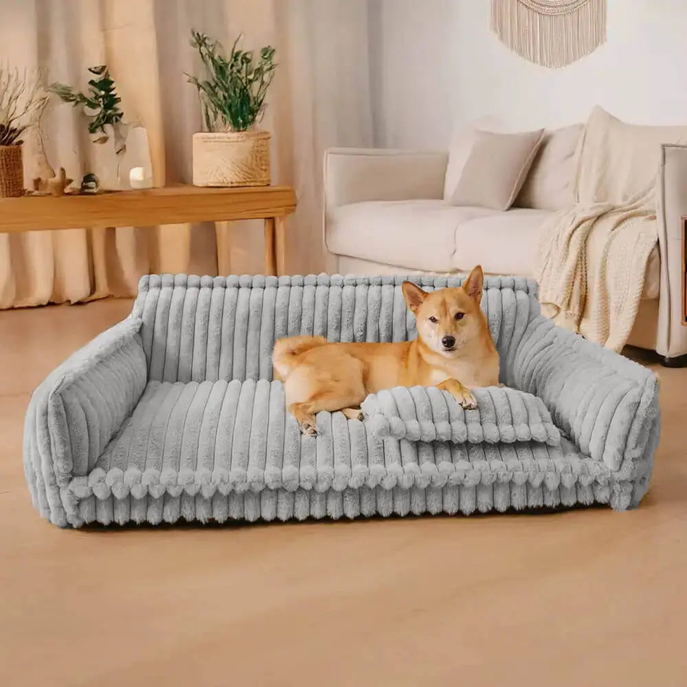 Sofa with Orthopaedic Dog Corduroy for Comfortable Resting Bed for Dogs