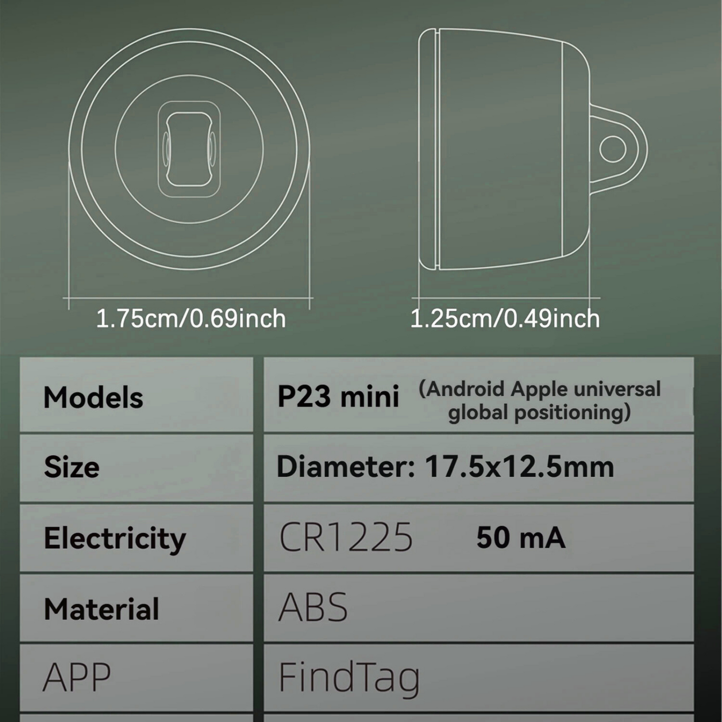 Pettrace Mini Tracker for Bluetooth Locator for Cats, Dogs and Small Pets