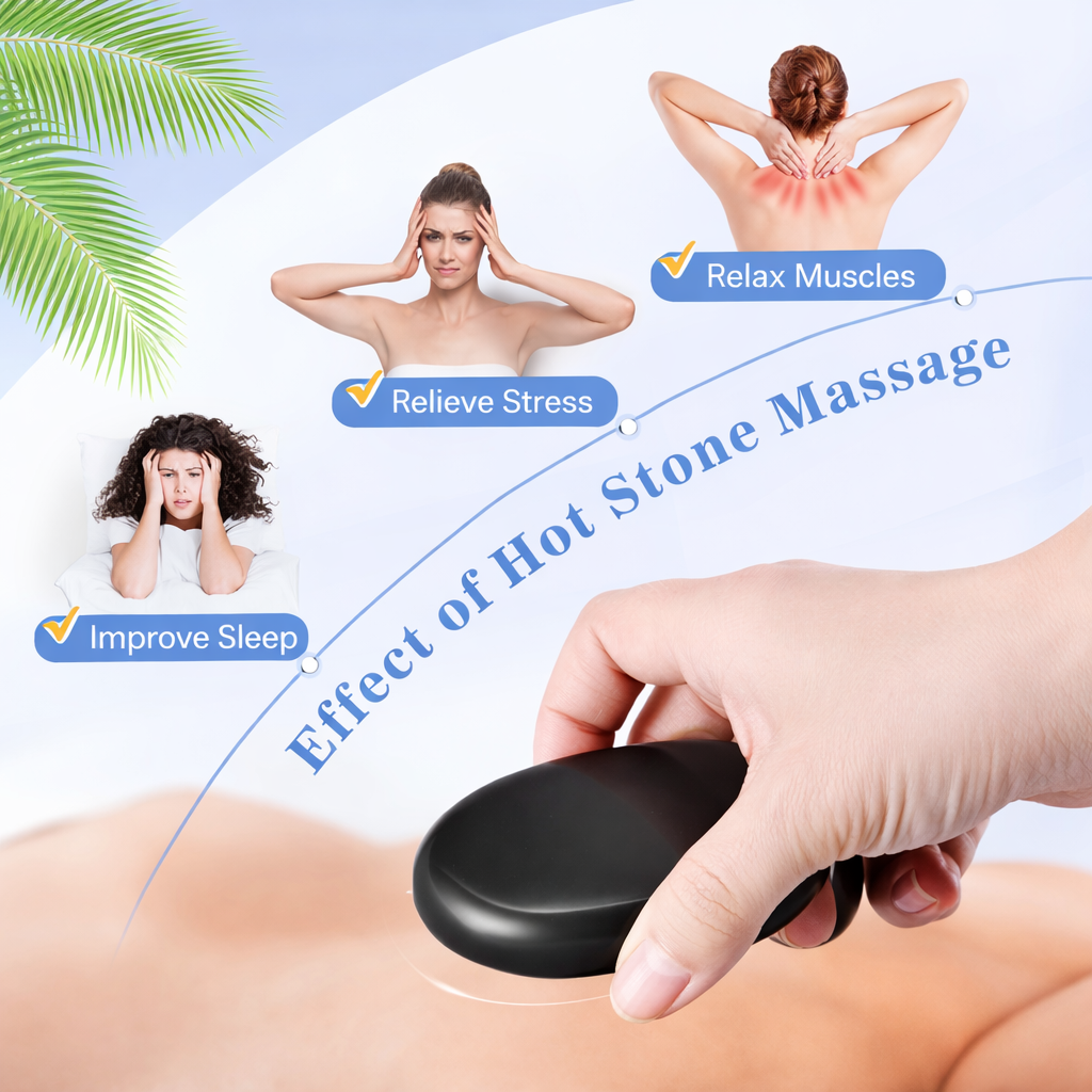 Set Professional Stone Massage for Complete with Heater