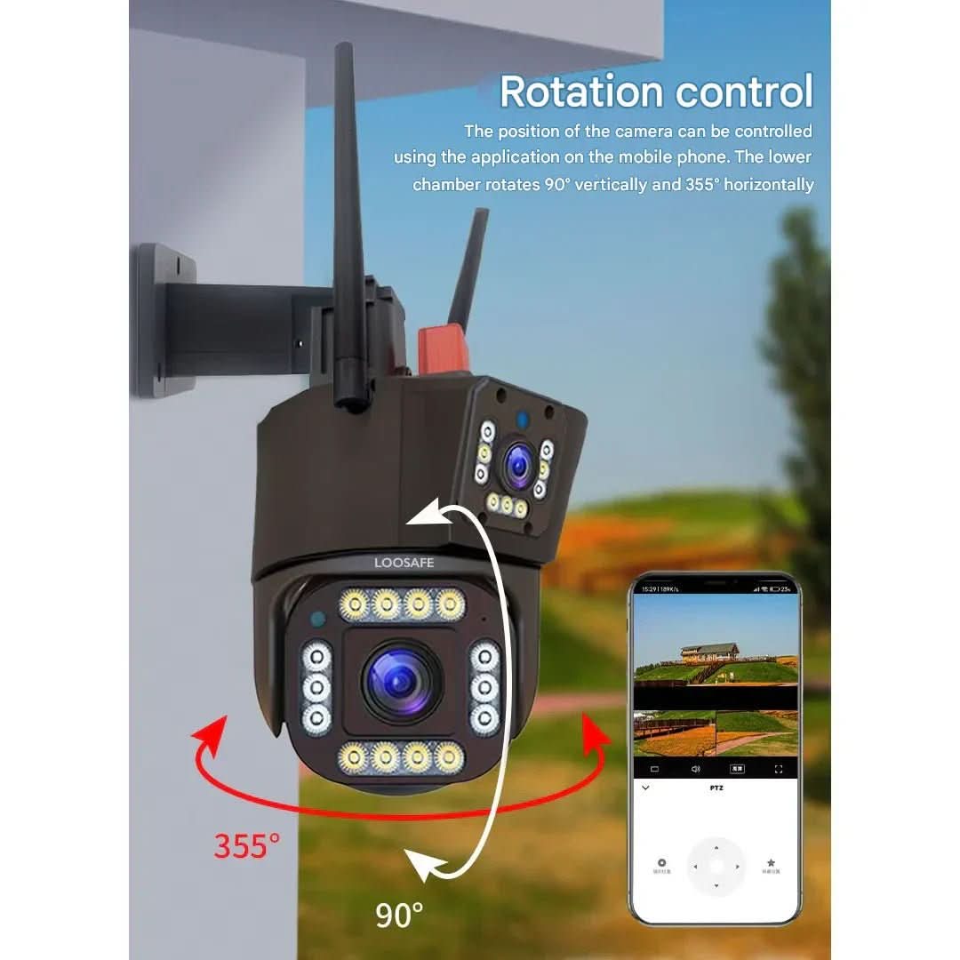 Camera with Wireless 4K Security Solar Panel for 360 Degrees and Smart Detection