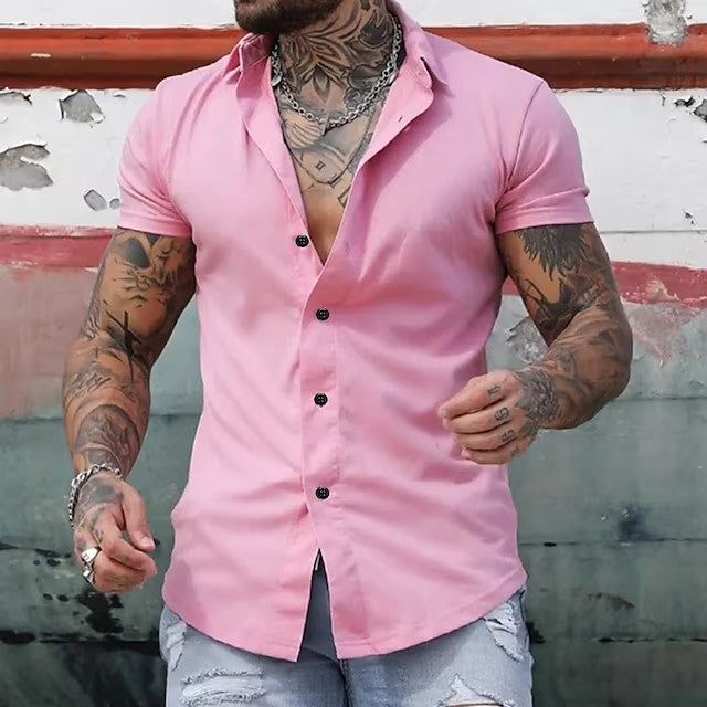 Men's Short Sleeve Shirt with Fitted Modern Cut