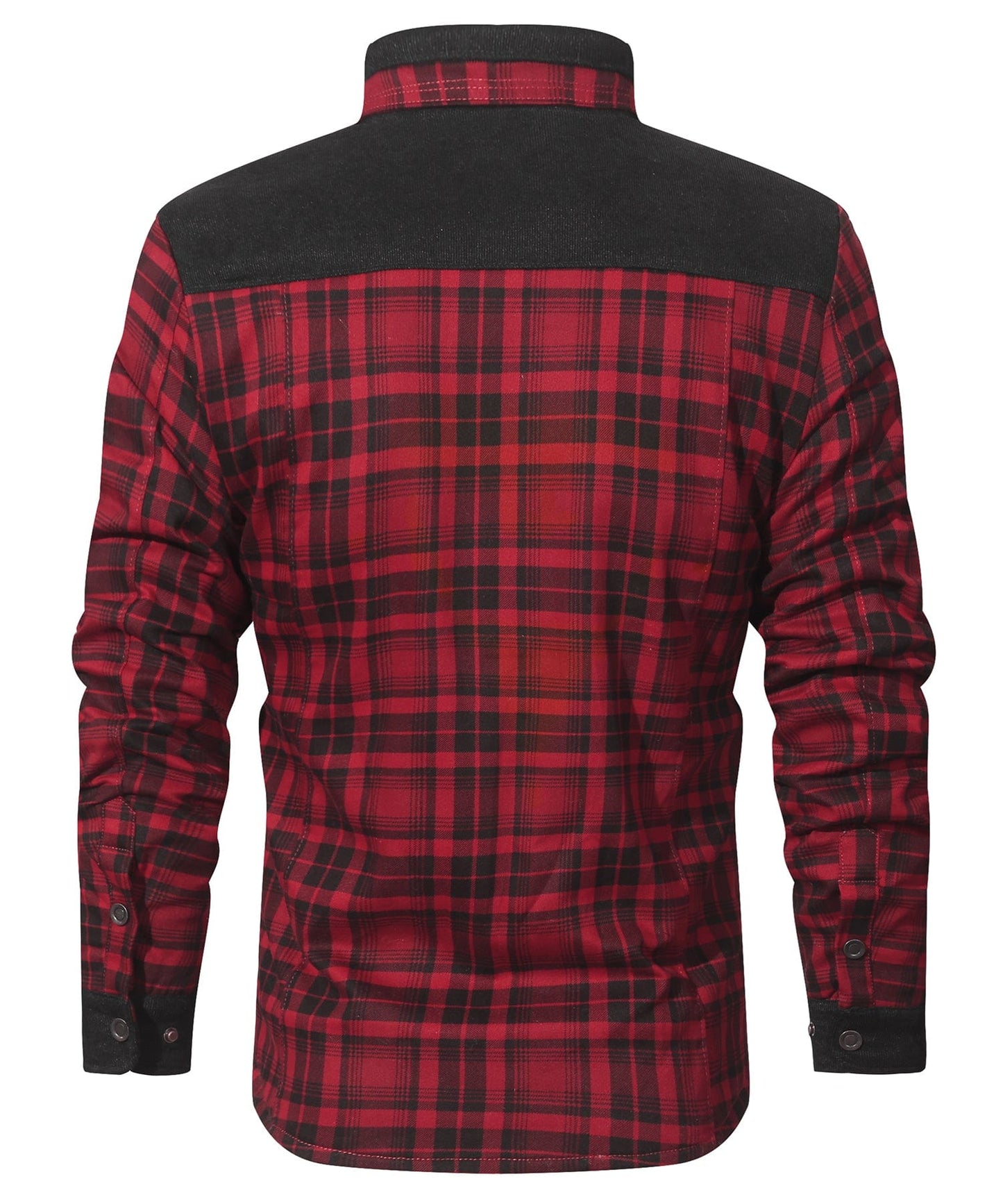 Robust Men's Flannel Coat with Faux Fur Lining for Warm, Durable and Protective