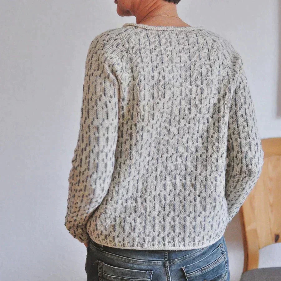 Ladies' Casual Knit Sweater with Boat Neck for Comfortable and Timeless