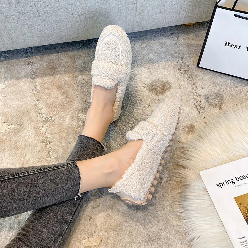 Lana Teddy Loafers for Warm, Comfortable, and Stylish