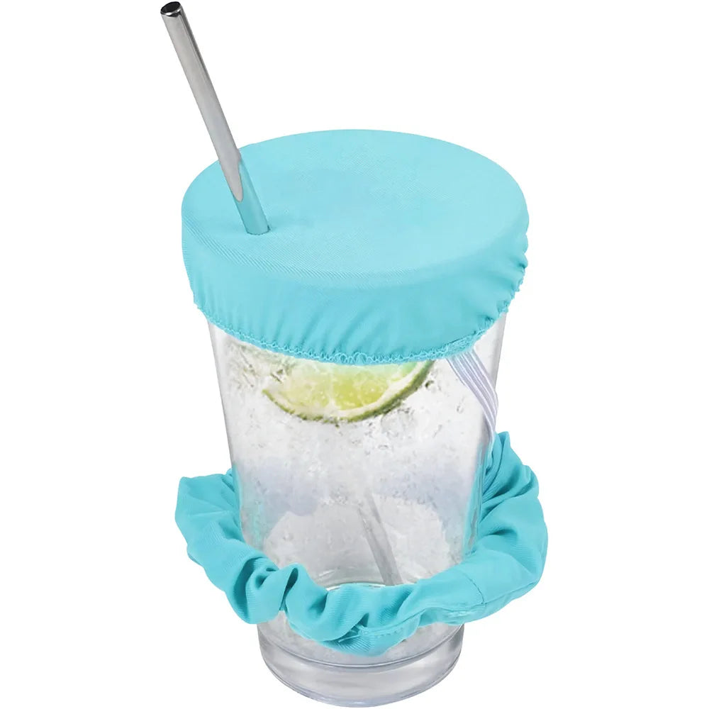 Cover with Elastic Drink Set for Secure Protective Cup Topper