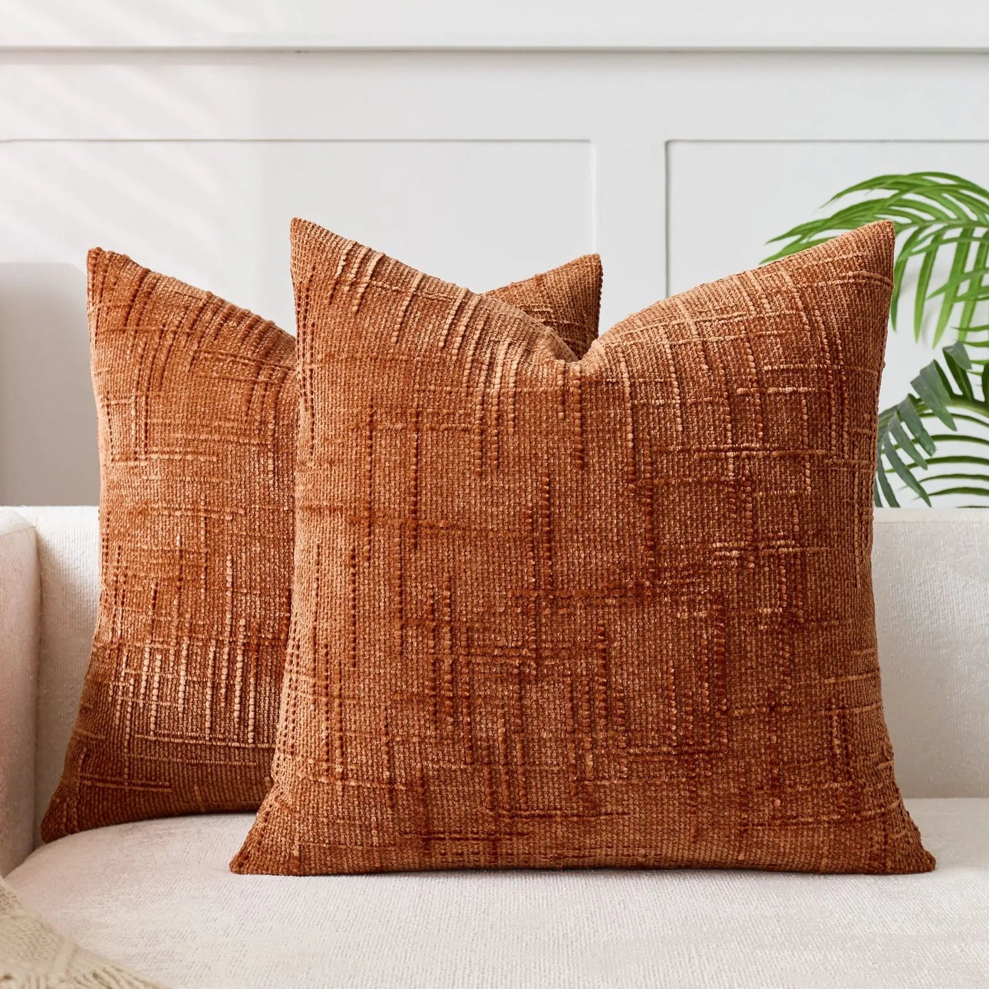 Cushion with Chenille Cover with Bamboo Texture for a Luxurious and Warm Interior