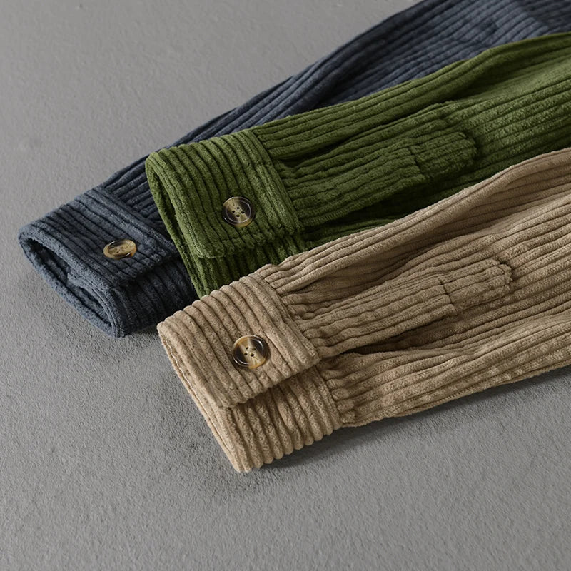 Men's Corduroy Shirt with Comfortable Fit and Timeless Style