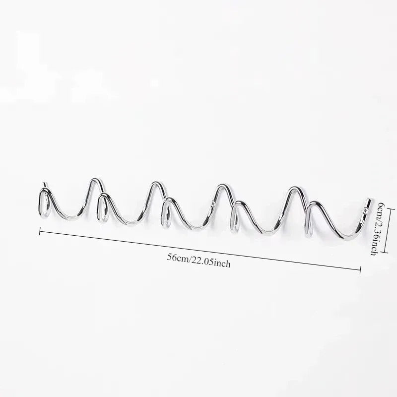 Rack Modern Wavy Wall Coat for Stylish Wall Coat Rack with Multiple Hooks