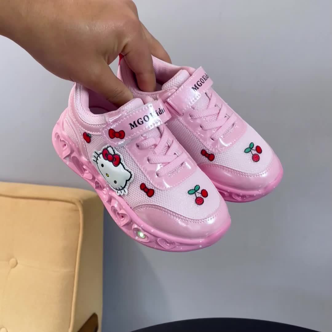 Sneakers Light-Up Hello Kitty for Breathable and Cushioned Fun Shoes