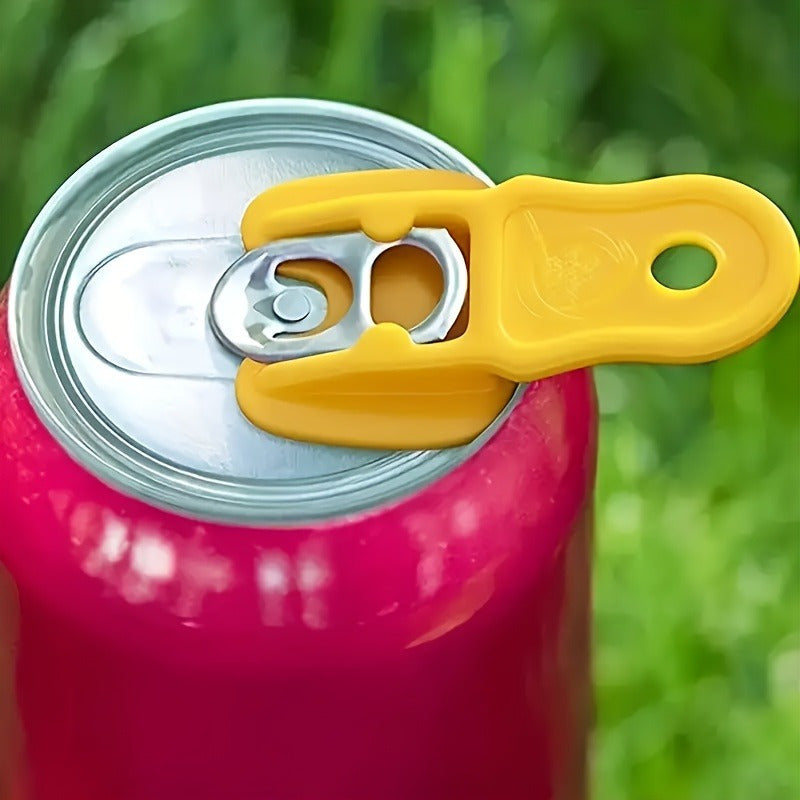 Tool with Compact Can Opener Design for Beverage Cans with Ergonomic Grip