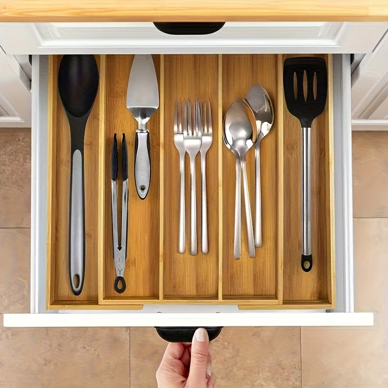 Organiser Bambooextend Cutlery for Expandable and Organised