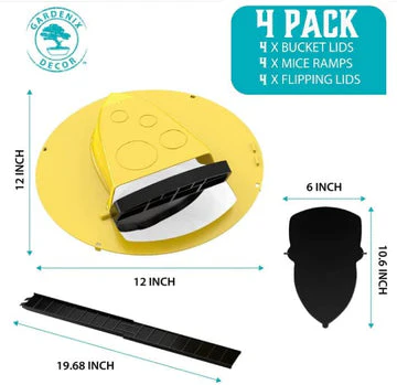 Mouse with Humane Automatic Trap with Bucket Lid