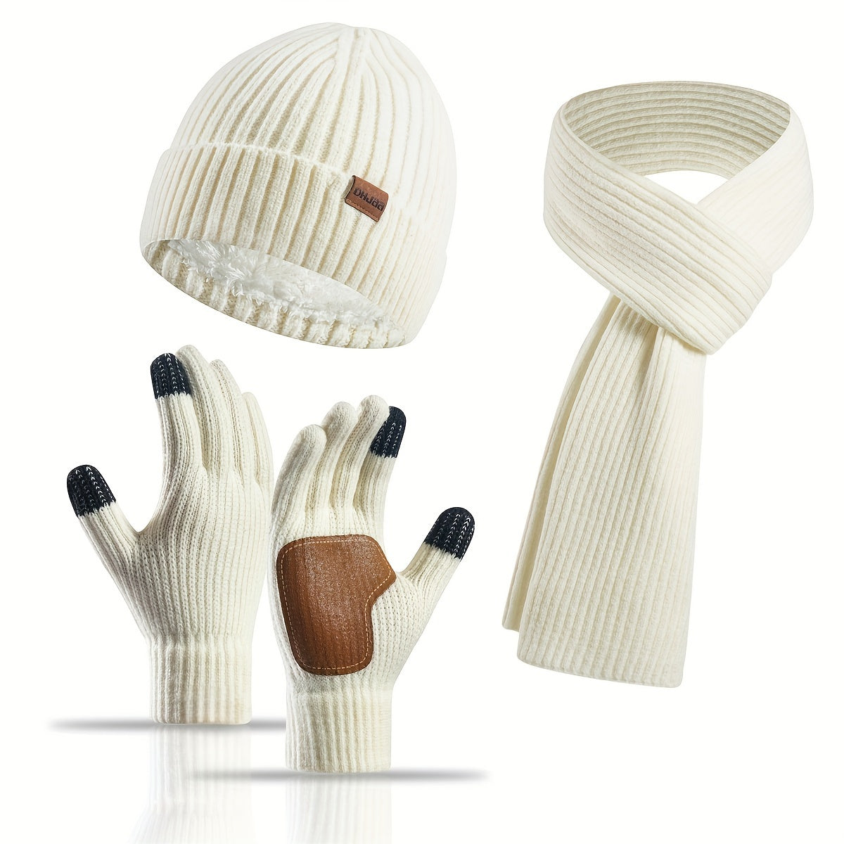 Set Joyful Winter for Hat, Scarf, and Gloves for Couples
