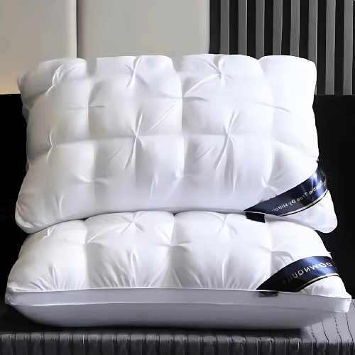Pillow with Goose Down Design for Neck and Head for Soft, Breathable and Comfortable Sleep
