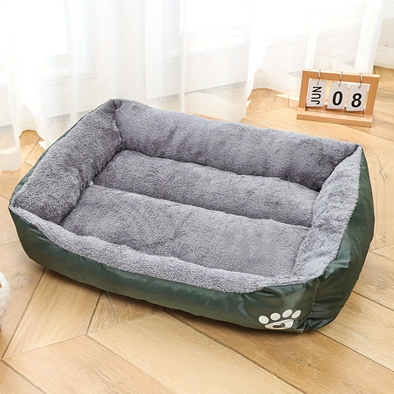 Dog with Rectangular Bed Made of Polyester with Soft Filling for All Dogs