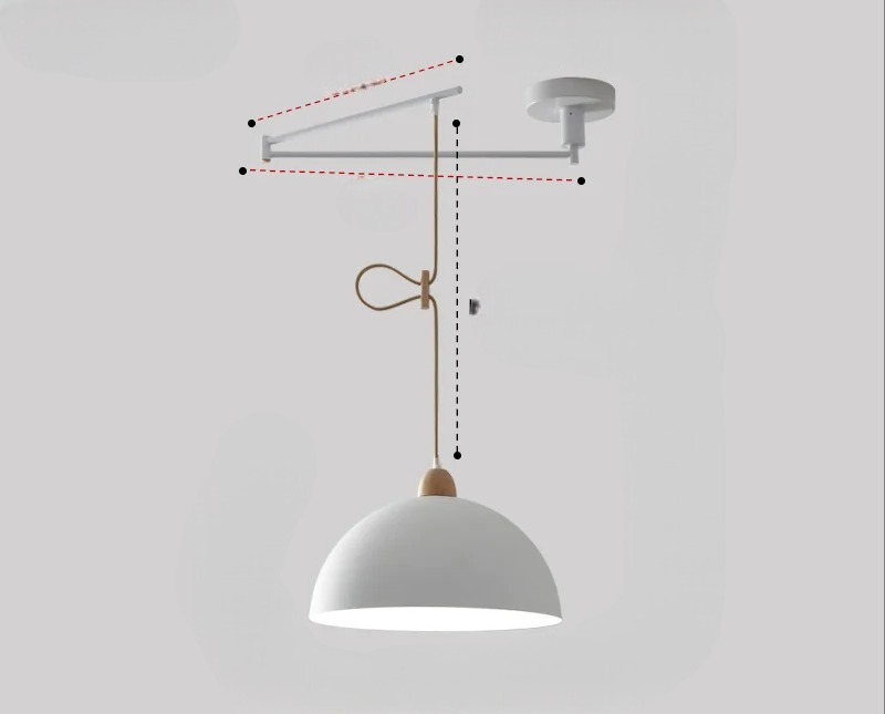 Light with Modern Ceiling Adjustable Light Arms for Flexible Illumination