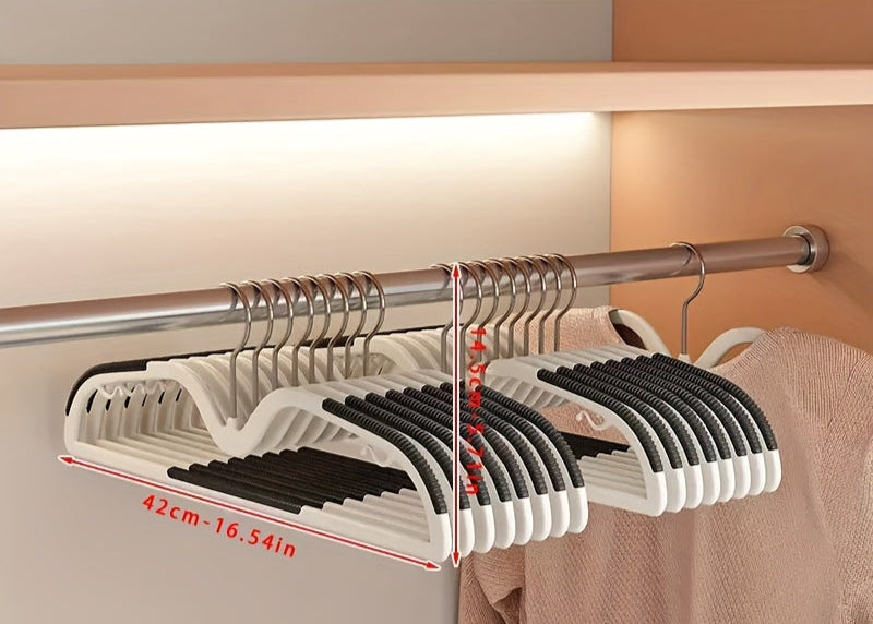 Clothes Hanger for Space-Saving Short Neck Non-Slip Rotating Hook 40 Pcs