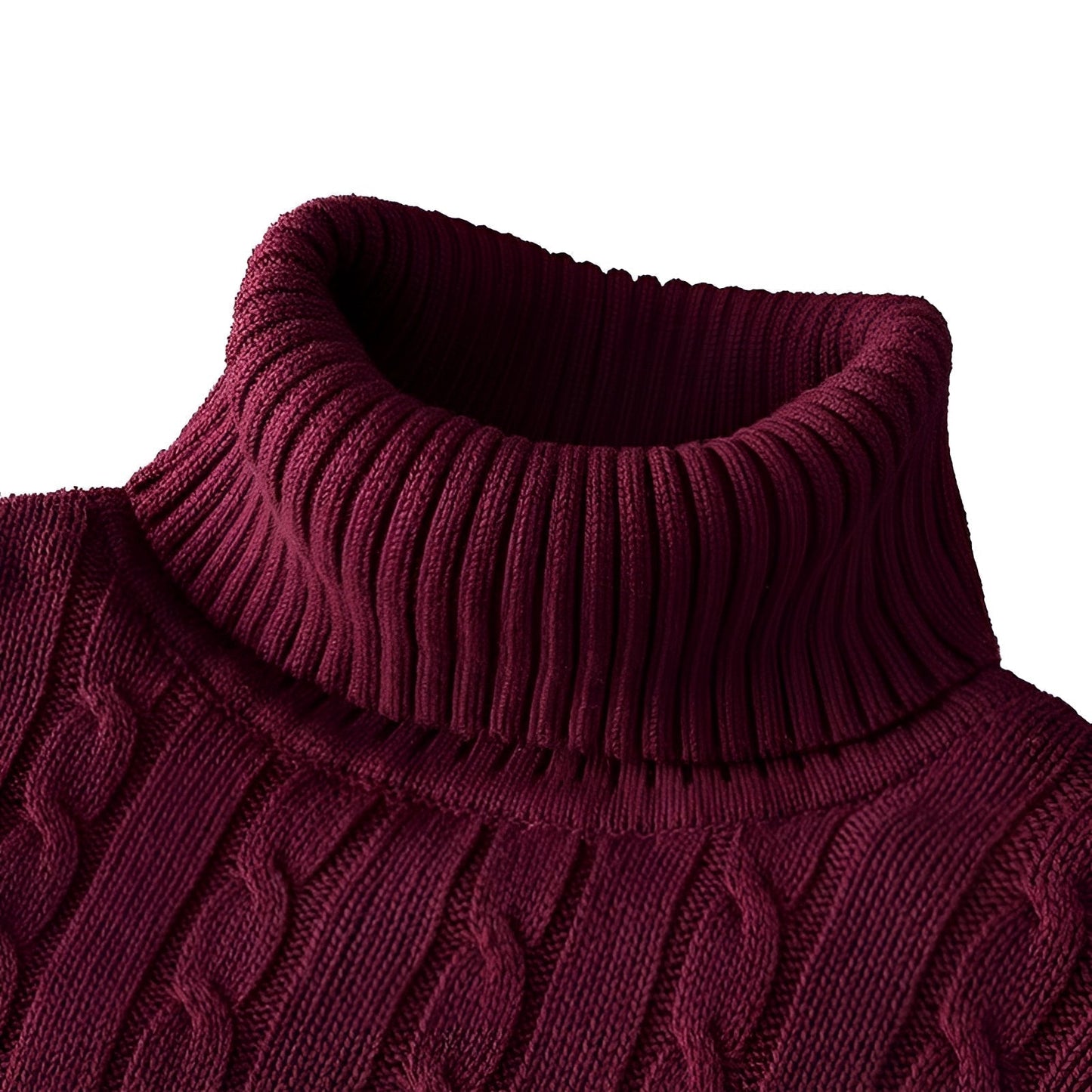 Cable Knit Roll Neck Jumper for Men for Warm Comfort and Timeless Elegance