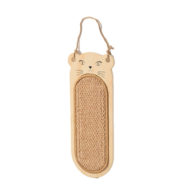 Wooden Wall Scratching Board for Cats with Natural, Playful and Space-Saving Design