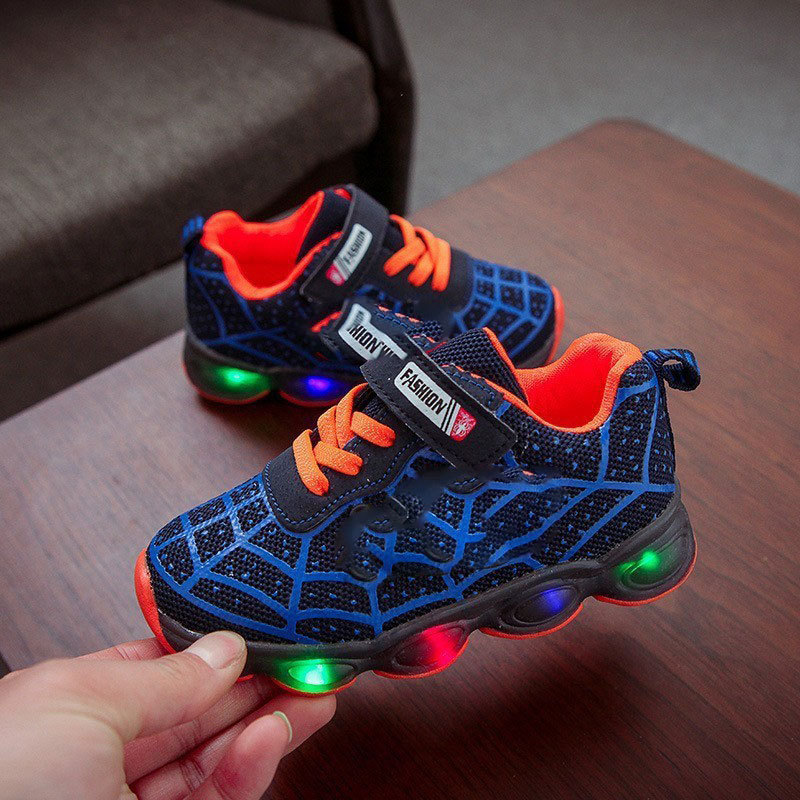 Superhero LED Sneaker for Tough Shoes with Lights for Kids