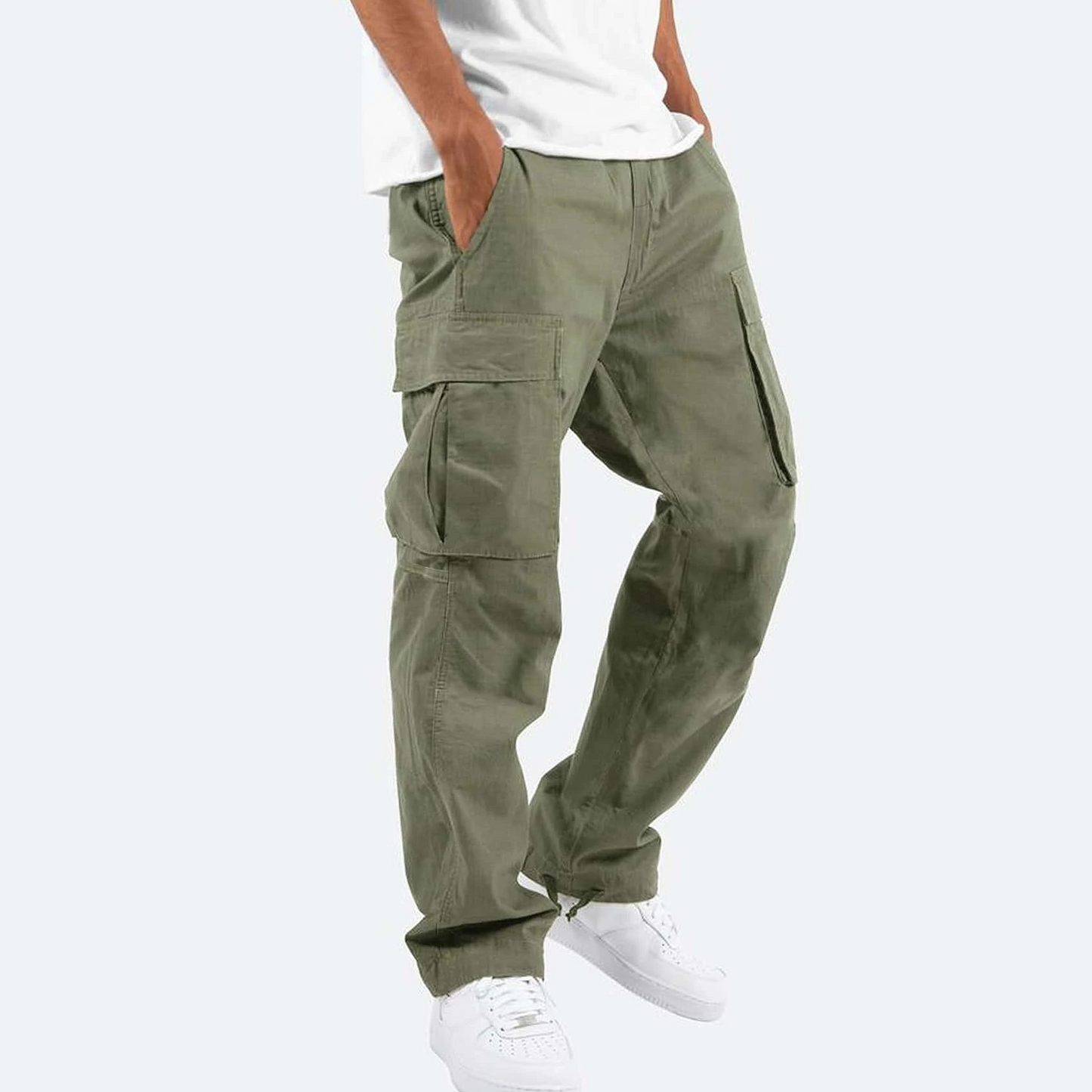 Men's Cargo Trousers for Relaxed Fit with Practical Storage Pockets