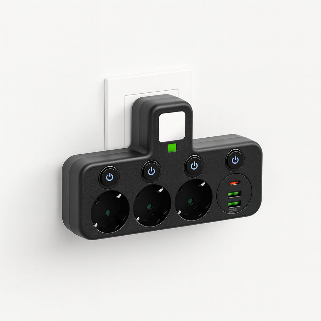 Power Strip with USB and Type C Connections for Safe and Efficient Use