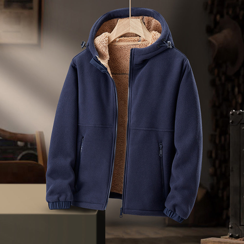 Fleeceshield Men's Jacket with Hood for Warm, Comfortable and Practical