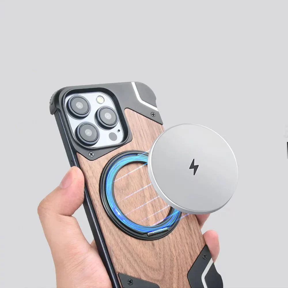 Case Wooden Magsafe Phone with Protective and Functional Design