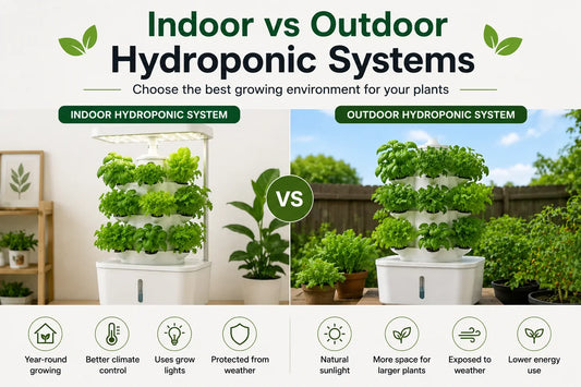 Indoor and outdoor hydroponic systems comparison
