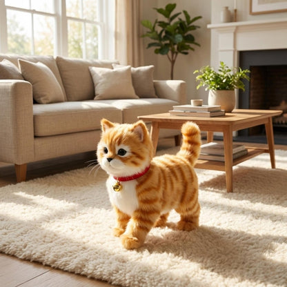 Toy with Interactive Cuddly Cat Realistic Movements for Children