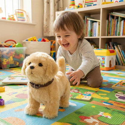 Interactive Robot Puppy with Soft Plush Coat for Playful Learning
