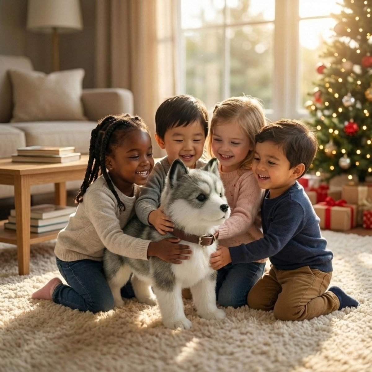 Interactive Robot Puppy with Realistic Actions for Playful Learning
